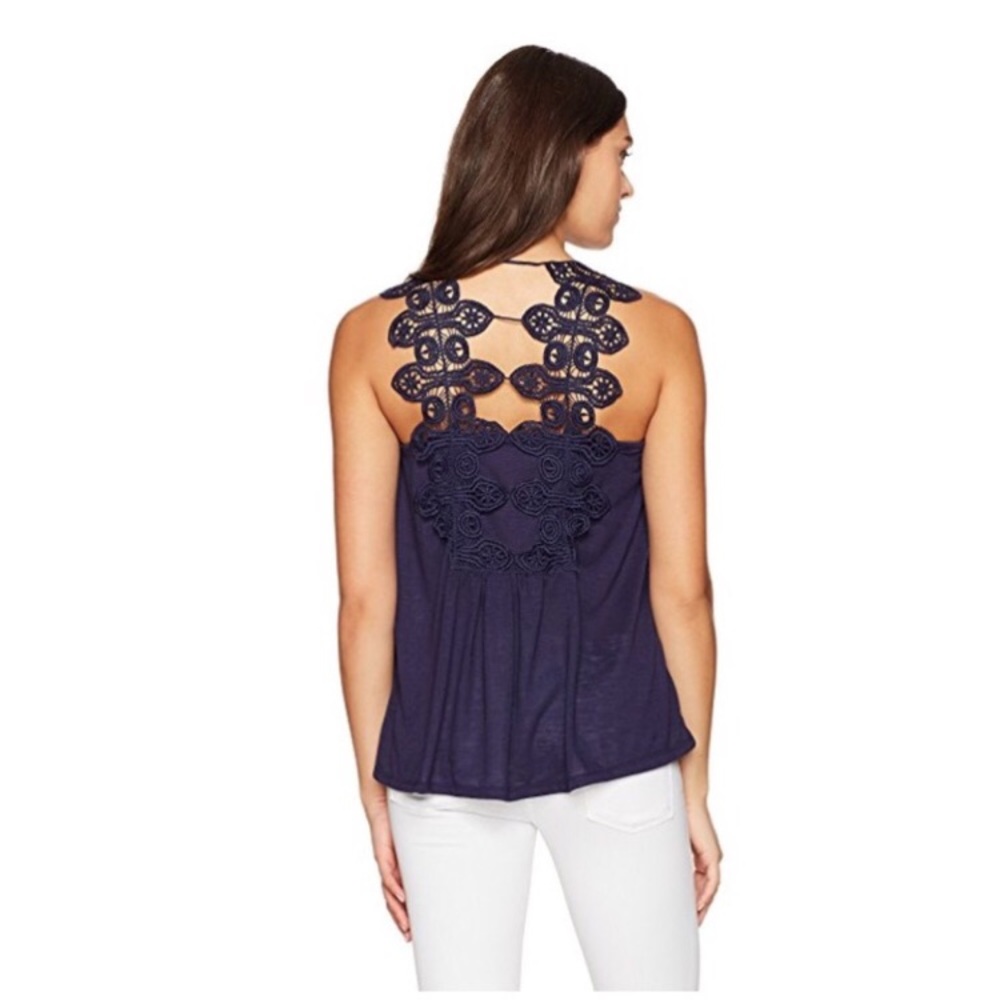 Taylor & Sage Boho Lace-Up Tank NWT